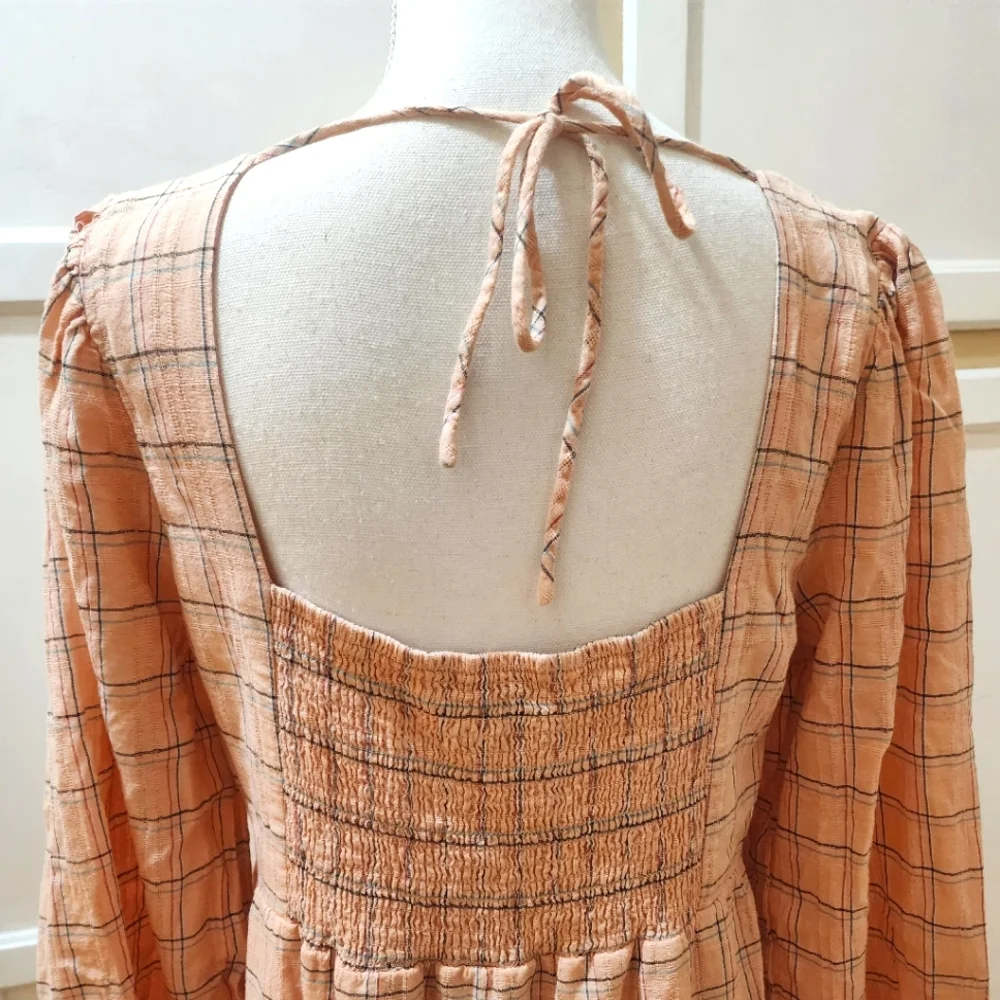 Vylette Women's Tiered Plaid Babydoll Dress - Picture 7 of 11